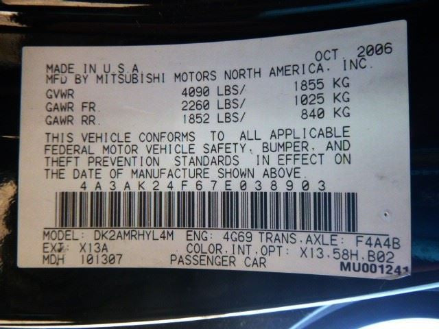 Alternator Fits 04-12 GALANT 1734178