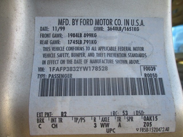 Power Brake Booster Fits 00-08 FOCUS 1620508