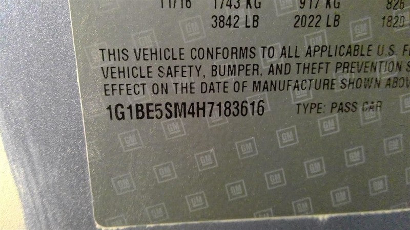 Power Brake Booster Fits 16-19 CRUZE 1691042