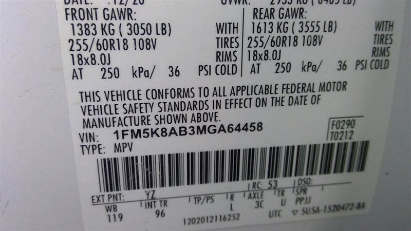Carrier Front 3.3L With Police Package Fits 20-25 EXPLORER 1672515