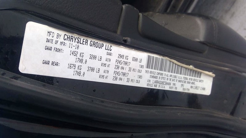 Power Steering Pump Fits 11 GRAND CHEROKEE 1652844