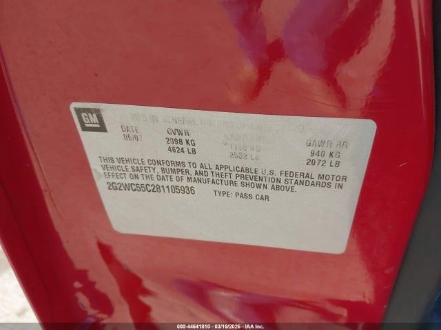 Pontiac Grand Prix 2008 Headrest Used 6989