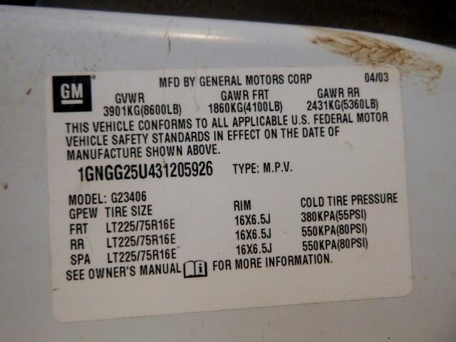 Rear Axle 9-3/4" Ring Gear 3.73 Ratio Fits 03-09 EXPRESS 2500 VAN 1698