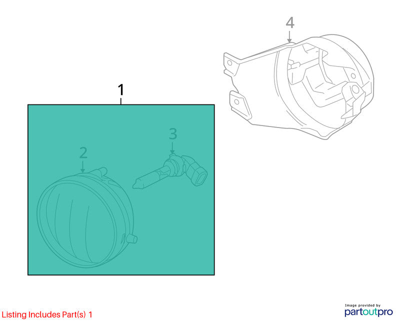 Corner/Park Light Fog-driving Bumper Mounted Fits 08-17 SEQUOIA 170225