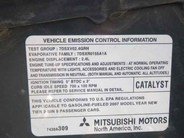 Automatic Transmission 2.4L Fits 06-12 ECLIPSE 1734050