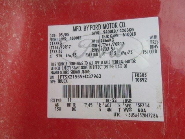 AC Compressor 10-415 4-1/2" Pulley Fits 05-07 FORD F250SD PICKUP 19098