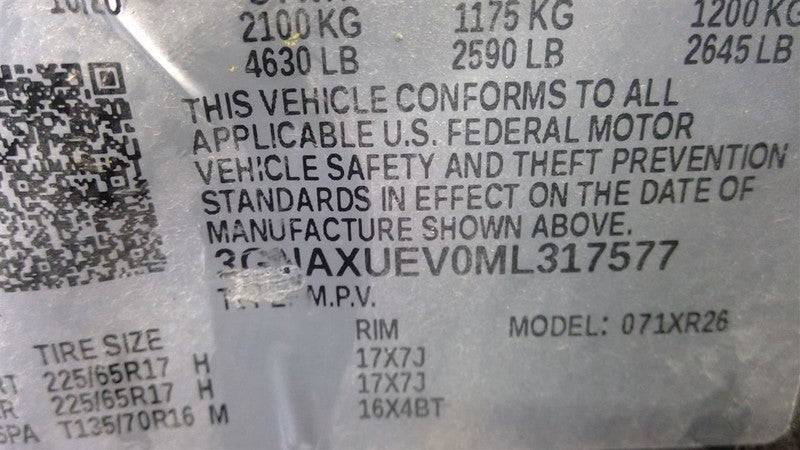 Automatic Transmission AWD Fits 21-22 EQUINOX 1650872