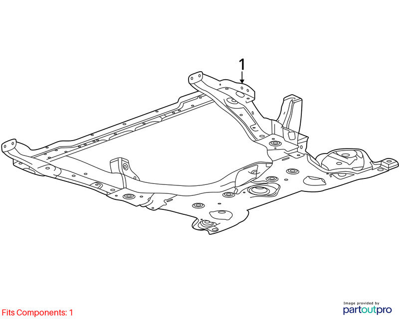 Crossmember/K-Frame Front AWD Fits 20-25 ENCORE GX 2007314