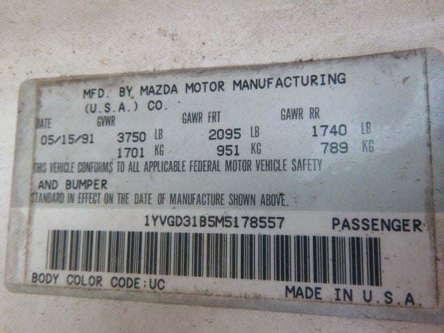 Automatic Transmission Fits 88-92 MAZDA 626 1562429