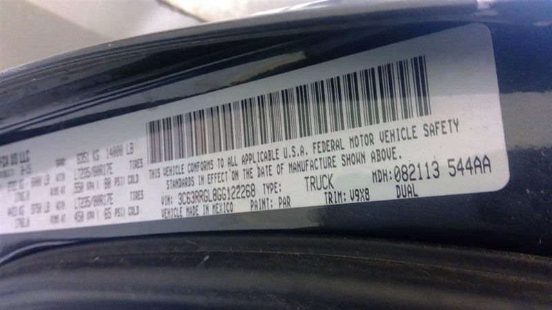 Front Axle DRW 3.42 Ratio Fits 16-18 DODGE 3500 PICKUP 1644931