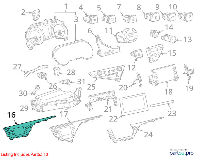 Audio Equipment Radio Display And Receiver ID 86140-06440 Fits 18 CAMR