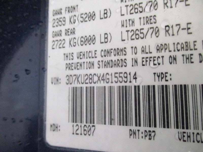 Seat Belt Front Quad Cab Bench Seat Driver Fits 02-05 DODGE 1500 PICKU