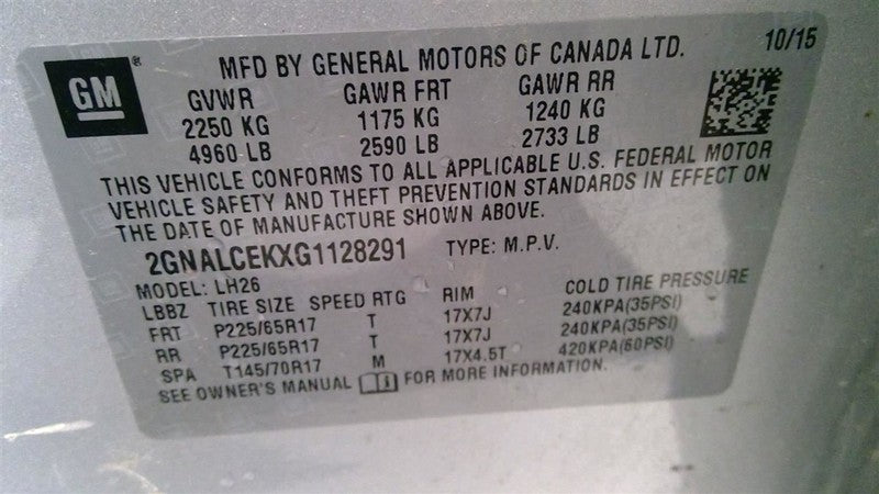 Starter Motor Fits 10-17 EQUINOX 1656700