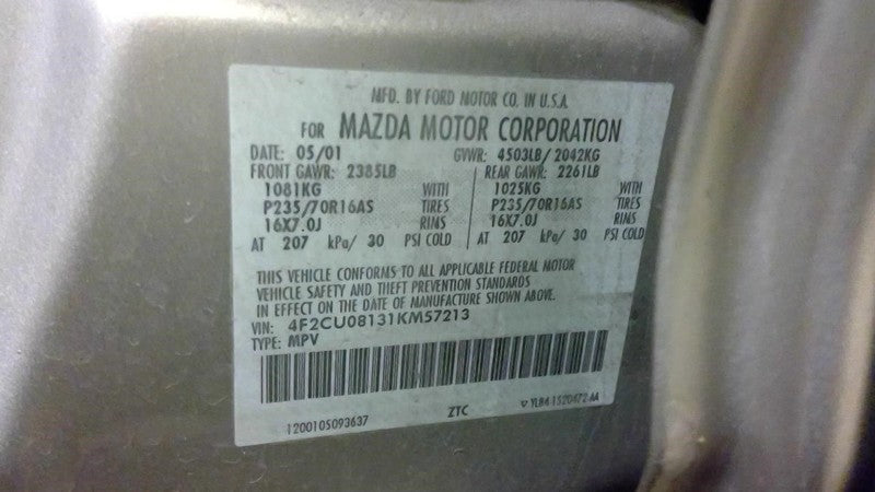 Wheel 16x7 5 Spoke Alloy Silver Inlays Fits 01-04 MAZDA TRIBUTE 180278