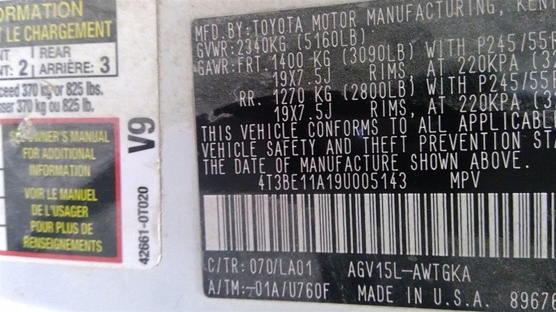 Transfer Case AWD Fits 09-14 VENZA 1702059
