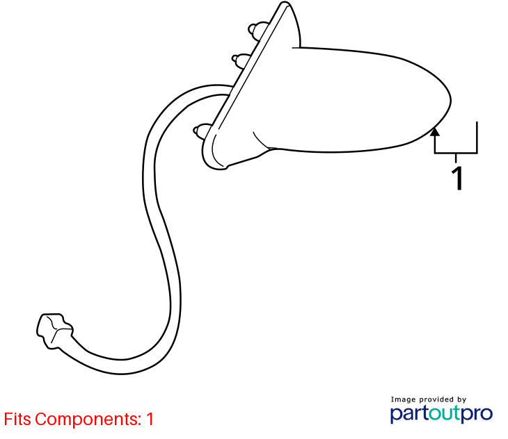 Driver Side View Mirror Power Non-heated Opt DE6 Fits 00-05 LESABRE 19