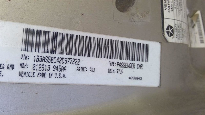 Alternator Without Turbo Fits 00-05 NEON 1911267