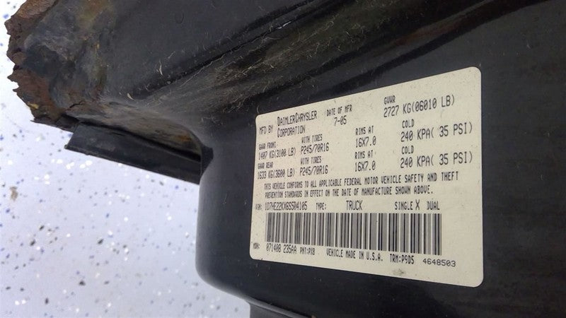 Brake Master Cylinder Rear Wheel ABS Fits 06-10 DAKOTA 1652860