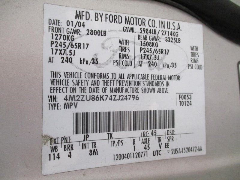 Fuse Box Engine Excluding Sport Trac Fits 02-10 EXPLORER 2037769