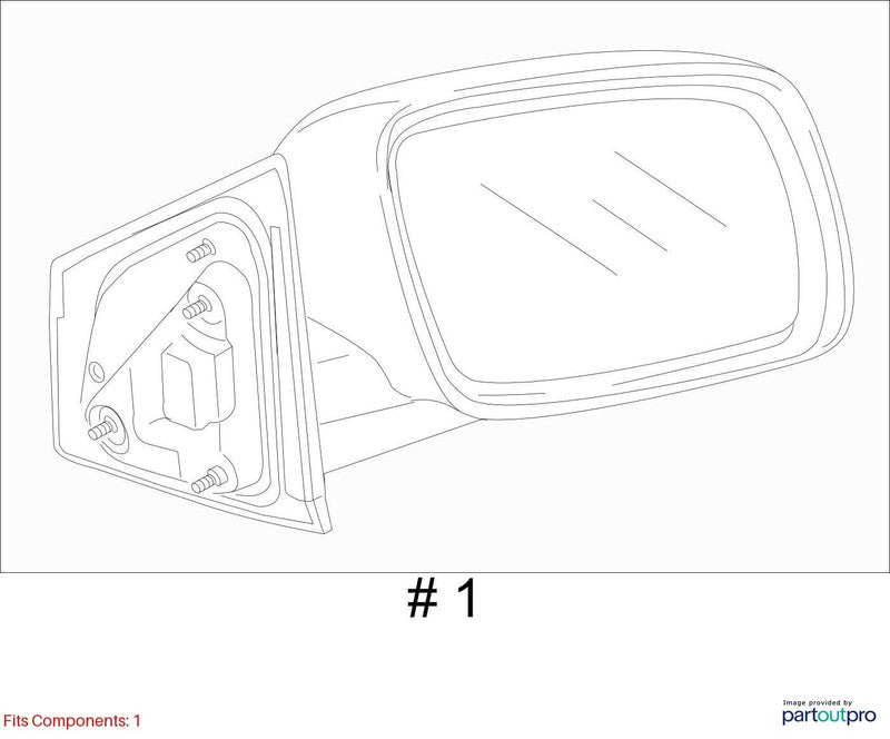 Driver Side View Mirror Power Heated Manual Folding Fits 09-20 JOURNEY