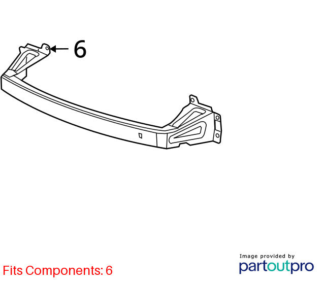 Front Bumper Reinforcement Lower Fits 10-16 SRX 1896836