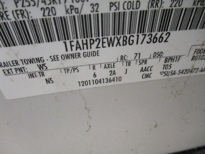 Front Bumper Reinforcement Fits 09-19 FLEX 2017134