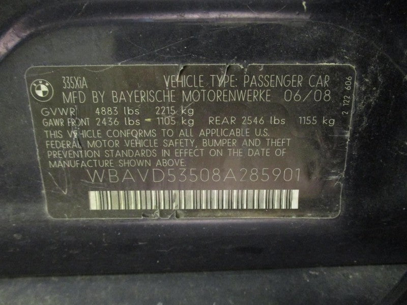 Passenger Headlight Sedan Canada Market With Xenon Fits 06-08 BMW 323i