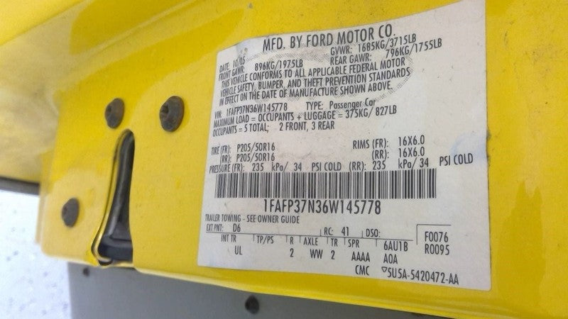 Engine 2.0L VIN N 8th Digit DOHC Fits 06-07 FOCUS 1717021