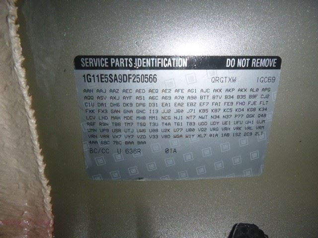 Info-GPS-TV Screen Driver Information VIN 1 4th Digit Fits 13-16 MALIB