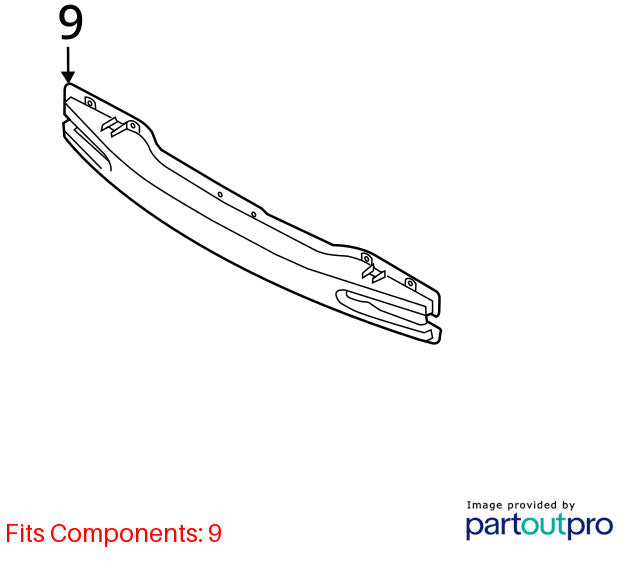 Rear Bumper Reinforcement Hybrid Fits 11-13 OPTIMA 1871700