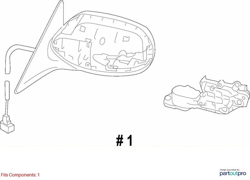 Passenger Side View Mirror Power Turbo Non-heated Fits 08-14 IMPREZA 2