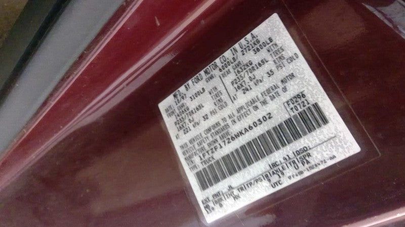 F150      1998 Sun Visor 1879855