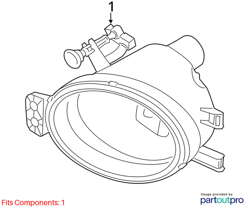 Passenger Corner/Park Light Fog-driving Convertible Fits 09-13 BMW 328