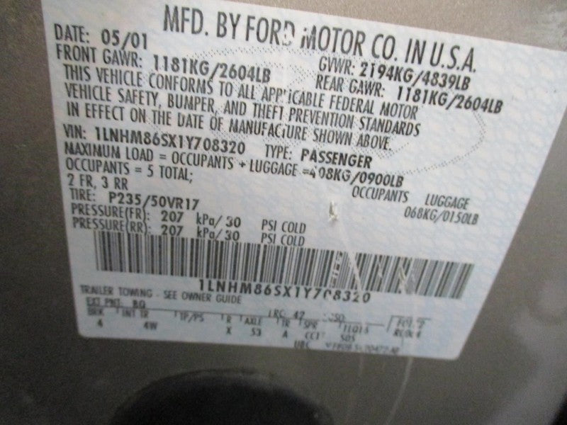 Driver Left Power Steering Pump 6 Cylinder Fits 00-02 LINCOLN LS 17152