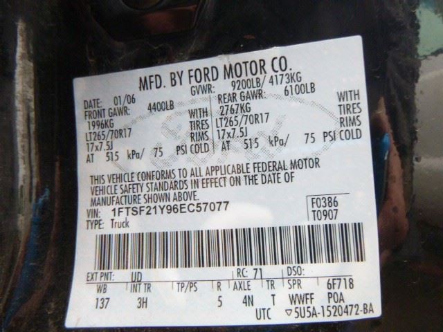 Driver Side View Mirror Power Pedestal Fits 01-07 FORD F250SD PICKUP 1
