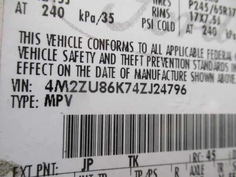 Power Brake Booster 4 Door Excluding Sport Trac Fits 02-05 EXPLORER 20