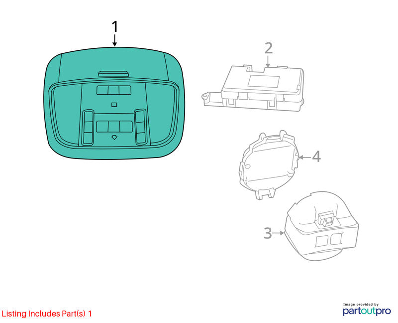 Console Front Wk Body VIN E Or F 6th Digit Fits 16-21 GRAND CHEROKEE 1