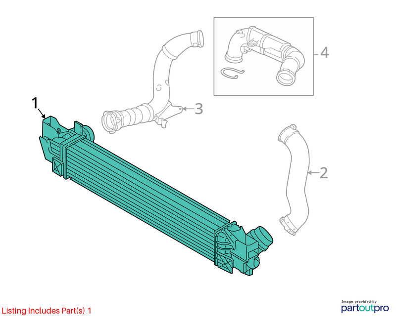 Intercooler John Cooper Works Hardtop Fits 15-19 MINI COOPER 1944068
