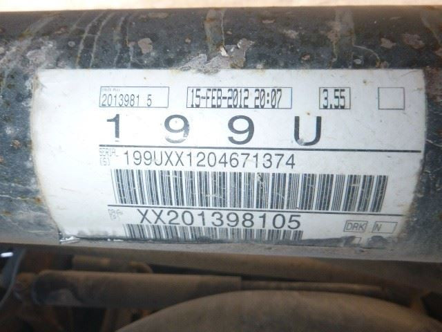 Front Axle Srw 3.55 Ratio Fits 11-12 FORD F250SD PICKUP 1539470