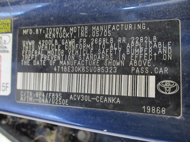 CAMRY     2005 Transmission Shift 2035154