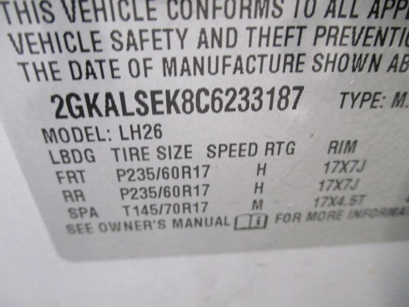 Starter Motor Fits 10-17 EQUINOX 1681944