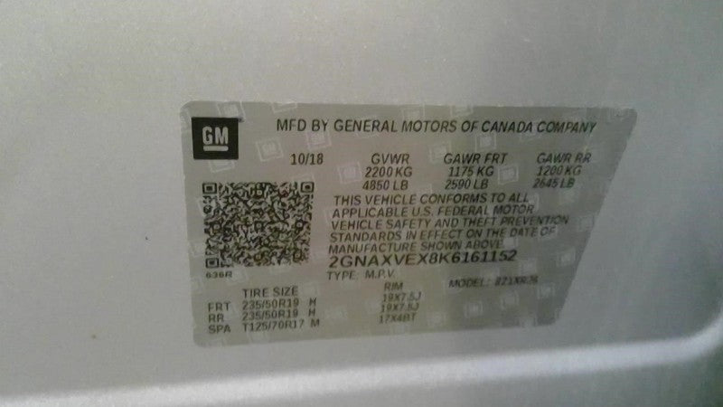 Radiator Fan Motor Fan Assembly Fits 18-19 EQUINOX 2011295