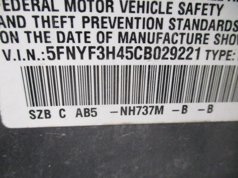 PILOT     2012 Seat Belt Rear 1854860