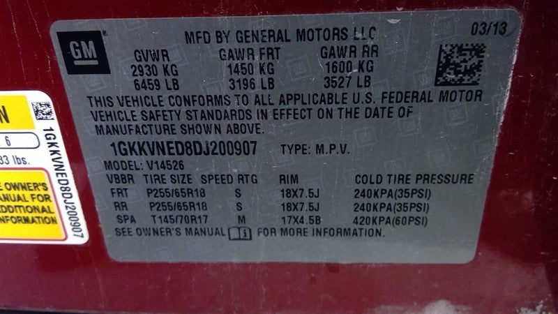 Engine J 11th Limited 3.6L VIN D 8th Digit Fits 13-17 ACADIA 1684819