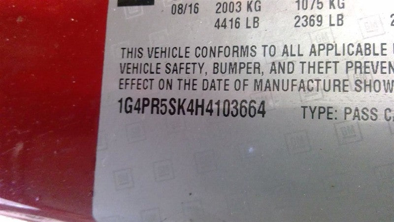 Automatic Transmission Fits 16-17 VERANO 1654463