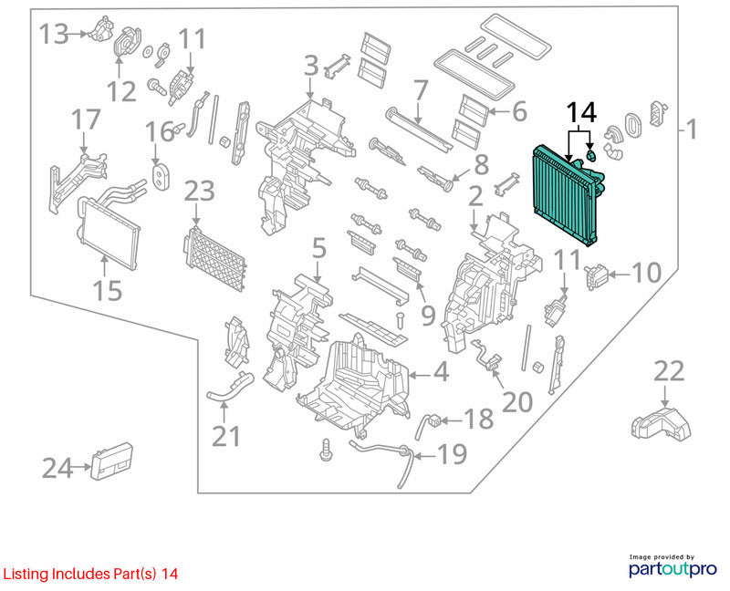AC Evaporator ID 97139AA000 Fits 21-23 ELANTRA 1932145
