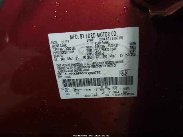 Temperature Control Rear Of Floor Console Fits 11-14 EXPLORER 1990917