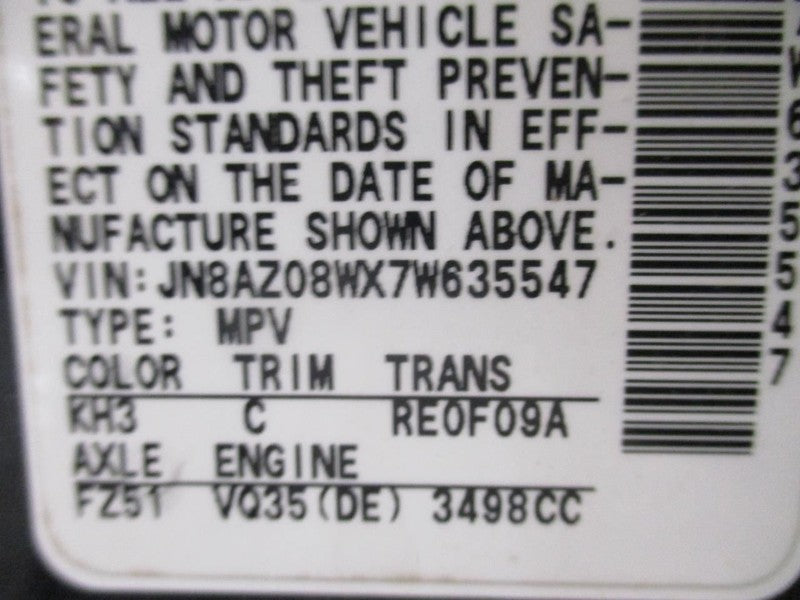 Nissan Murano 2007 Headrest Used 6686