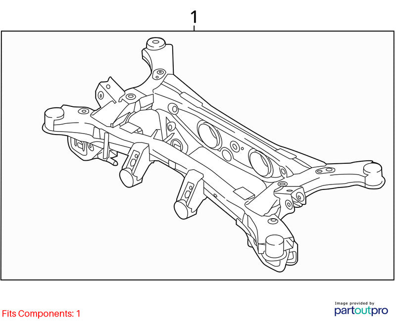 Crossmember/K-Frame Rear AWD Fits 22-24 SANTA CRUZ 1946426
