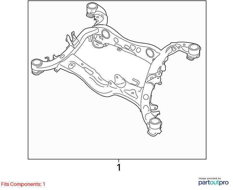 Crossmember/K-Frame Classic Style Rear Without Hybrid Fits 18-25 AUDI 